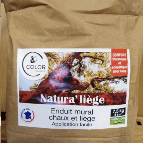 Enduit Chaux-Liège écologique Blanc cassé