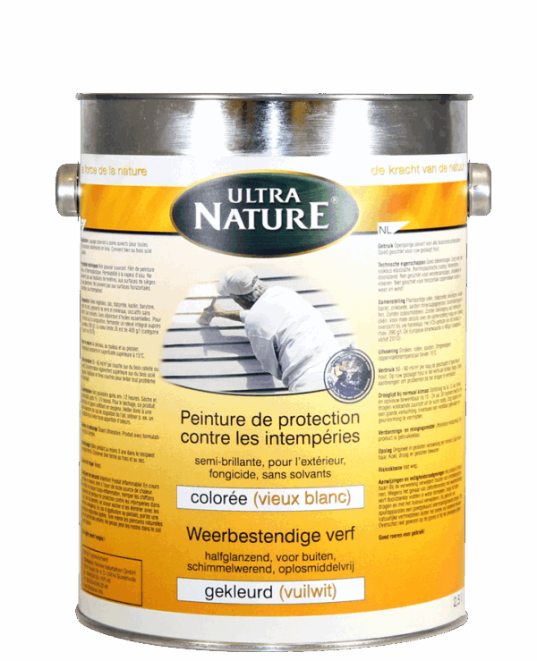 Peinture pour bois intempérie à l'huile de lin Ultranature