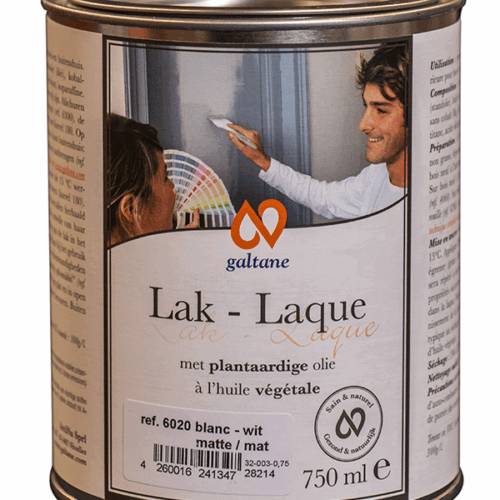 Laque blanche Galtane Mat à l’huile de lin pour bois et métal int/ext